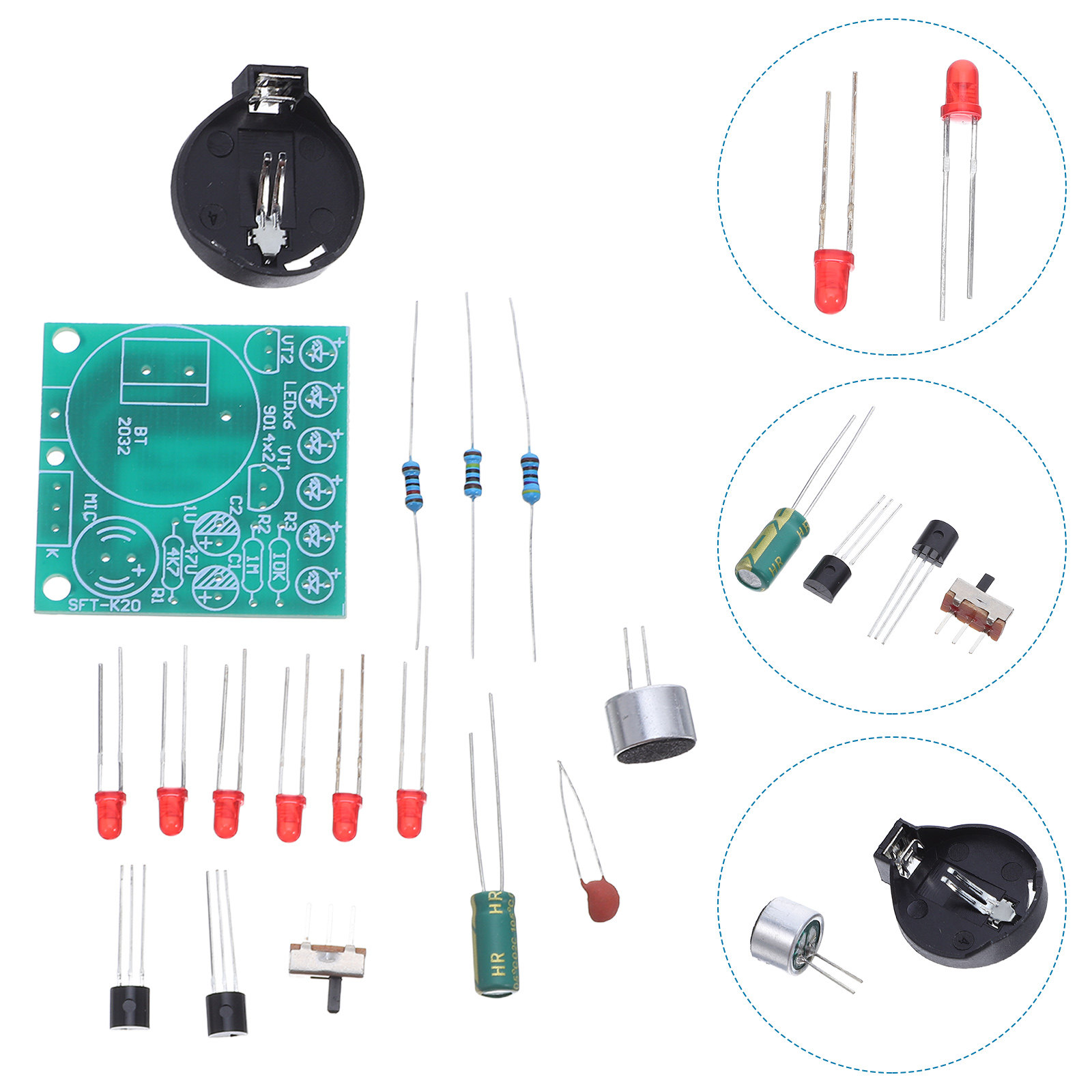 Diy Electronics Kits For Adults - ชุดอุปกรณ์เมโทรนอม LED ควบคุมด้วยเสียง สำหรับงานประดิษฐ์อิเล็กทรอนิกส์ DIY ฝึกหัดบัดกรีเพื่อการศึกษาสำหรับผู้ใหญ่