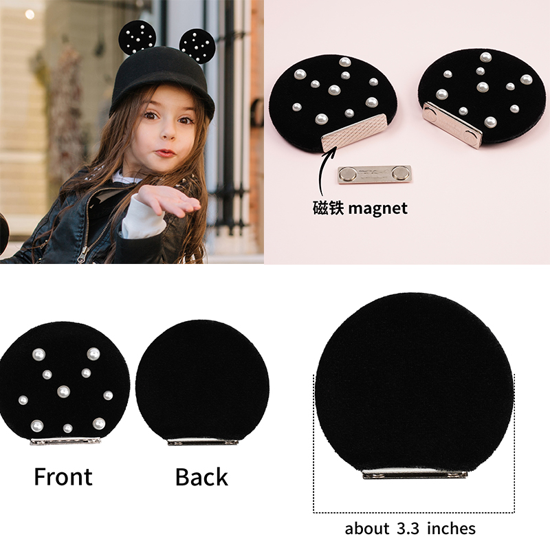 Diy Mouse Electronics - 1 คู่ 3.3 ''กํามะหยี่แม่เหล็ก Fetachable แผ่นหูเด็ก
