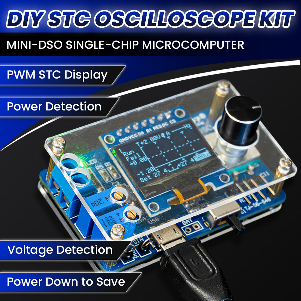 Oscilloscope Dso Mini - DIY Mini Digital Oscilloscope ชุดอิเล็กทรอนิกส์ STC8K8A