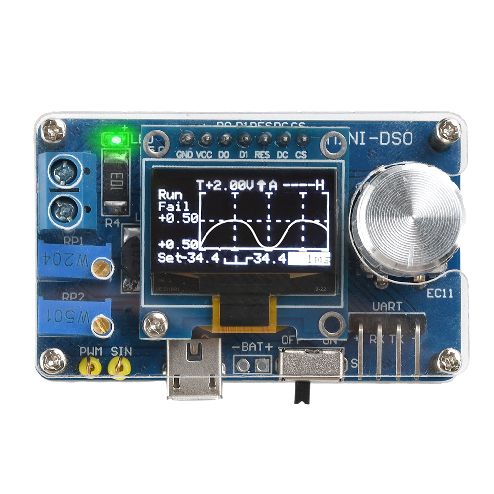 Oscilloscope Dso Mini - ชุดอุปกรณ์ประกอบออสซิลโลสโคปดิจิตอลขนาดเล็ก DIY พร้อมไมโครคอนโทรลเลอร์ STC8K8A และจอ OLED