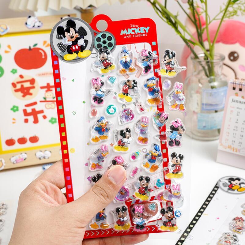 Diy Mouse Electronics - อะนิเมะมิกกี้เมาส์ 3D รีลีฟคริสตัลสติกเกอร์ความคิดสร้างสรรค์ทำด้วยมือหนังสือ DIY โทรศัพท์แล็ปท็อปกระเป๋าเดินทางตกแต่งการ์ตูนสติกเกอร์รางวัล