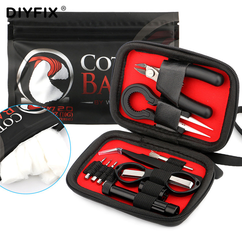 Diy Electronics Cleaner - MINI VAPE DIY ชุดเครื่องมือกระเป๋าเซรามิคแหนบคีมลวดเครื่องทำความร้อนชุด COIL JIG