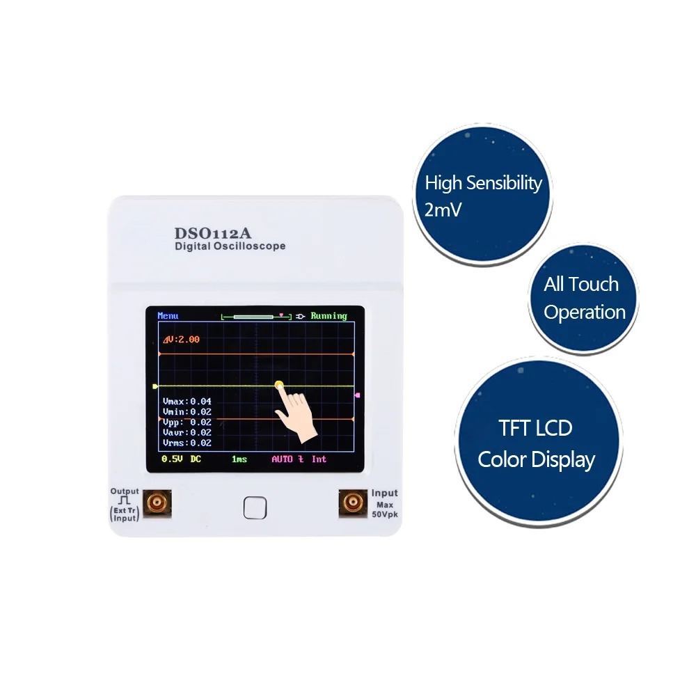 ออสซิลโลสโคป DSO 112A หน้าจอสั - Oscilloscope Dso Mini บทวิจารณ์และราคา