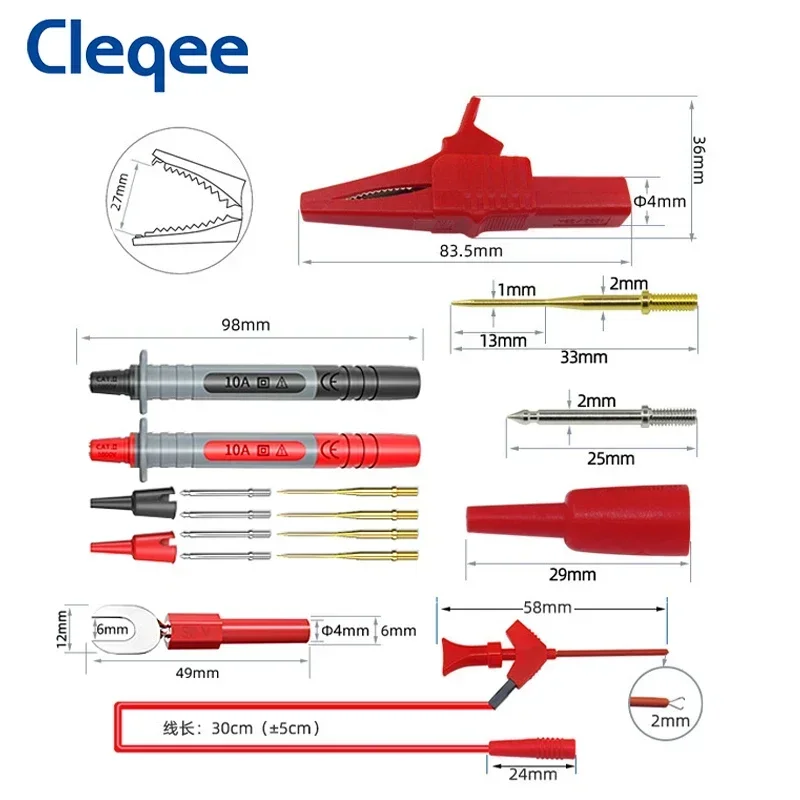 ชุดสายทดสอบมัลติมิเตอร์ Cleqee - Diy Electronics Tools บทวิจารณ์และราคา