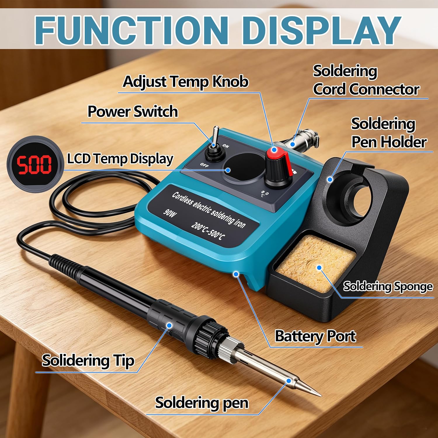 ชุดหัวแร้งบัดกรีไร้สาย LED ดิจ - Diy Electronics Tools บทวิจารณ์และราคา