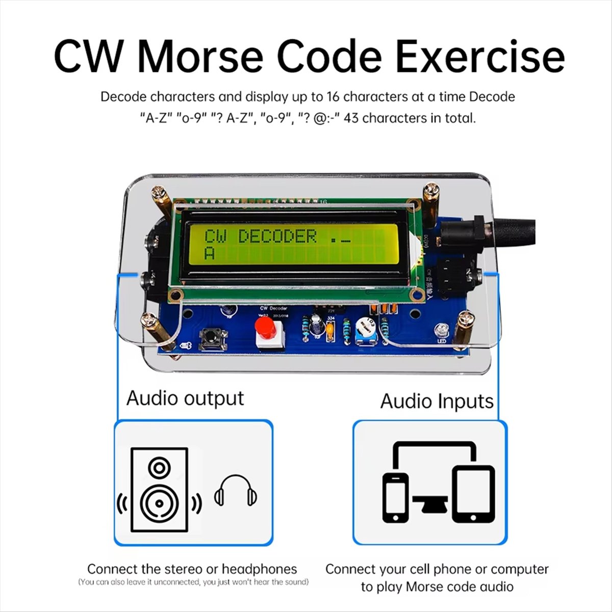 ชุดคิทประกอบวงจรถอดรหัสมอร์ส H - Diy Audio Electronics Kit บทวิจารณ์และราคา